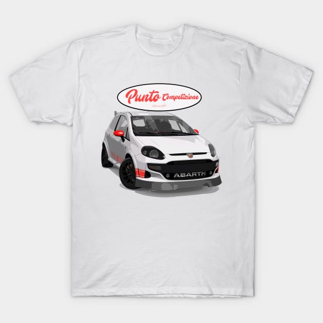 Punto Competizione Bianco Rosso Stickers T-Shirt by PjesusArt